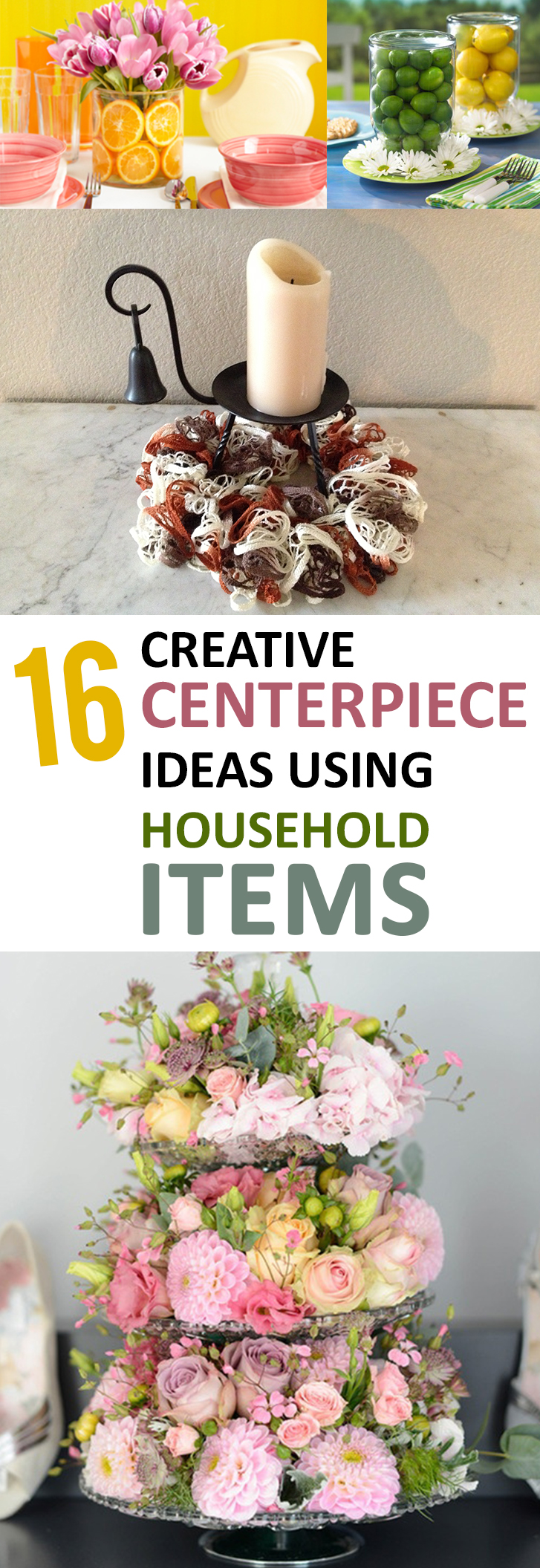 16 Creative Centerpiece Ideas Using Household Items Sunlit