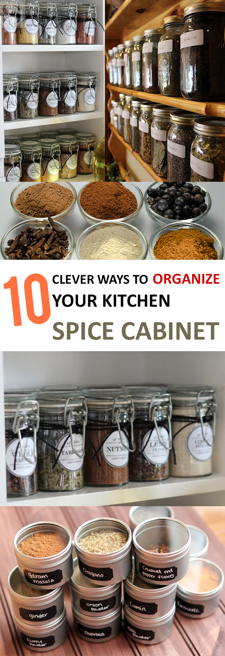 10 Clever Ways to Organize Your Kitchen Spice Cabinet (1)
