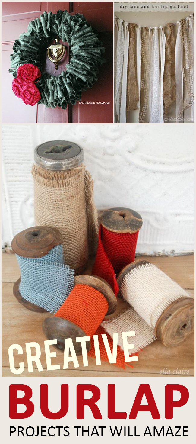 Burlap craft clearance projects