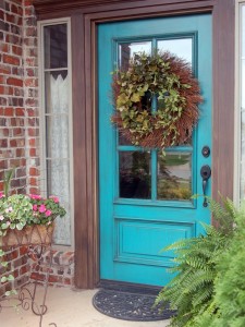 Torquoise front door