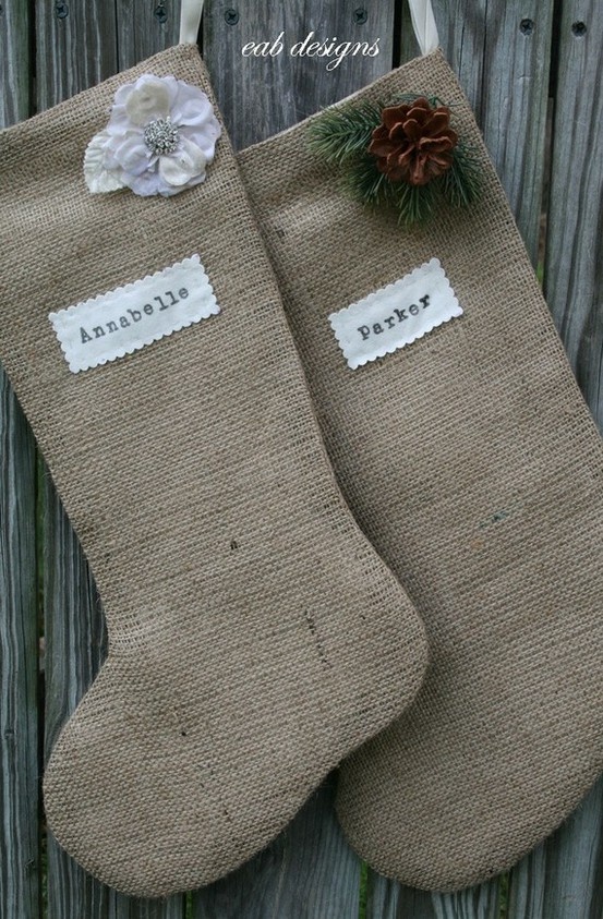 burlap stockings