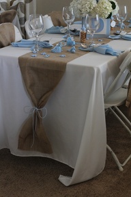 burlap table runner