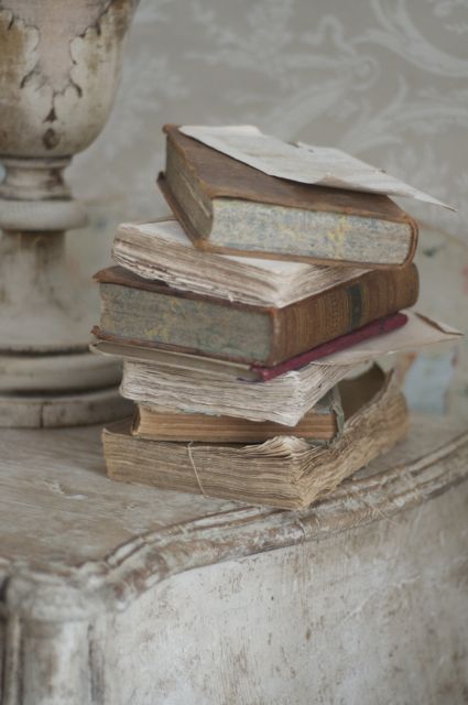 Books-tattered on table