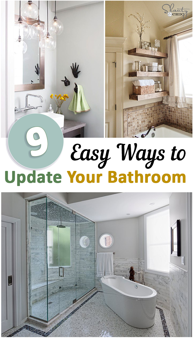 9 Easy Ways To Update Your Bathroom This Weekend | Inexpensive Bathroom