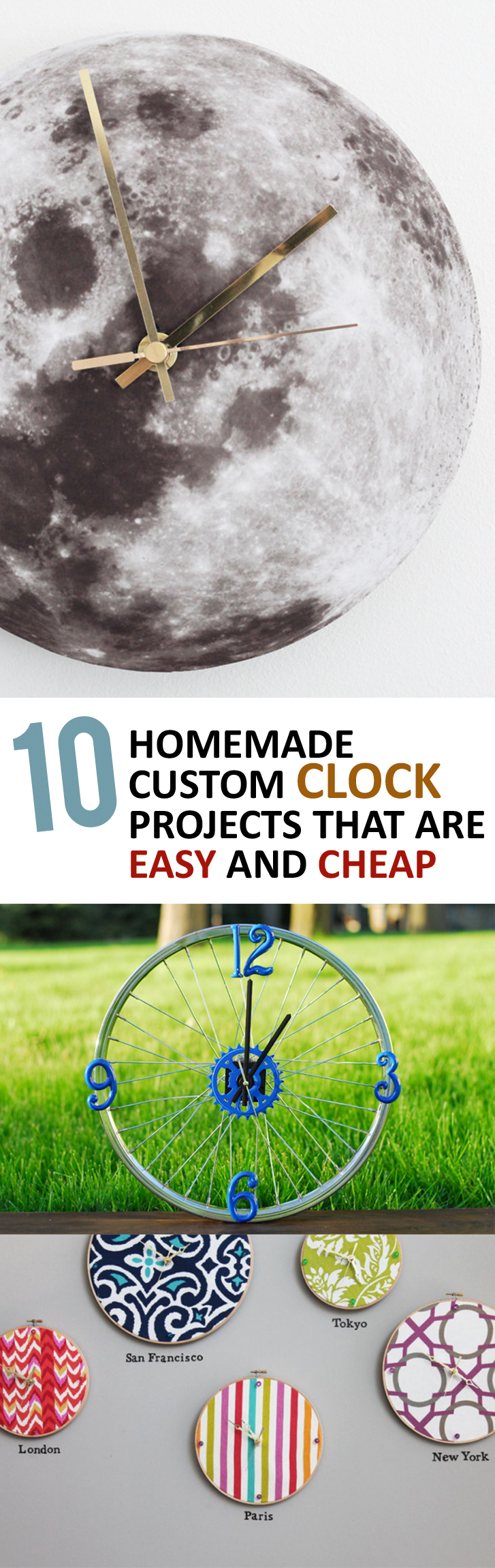 10 Homemade Custom Clock Projects that Are Easy and Cheap