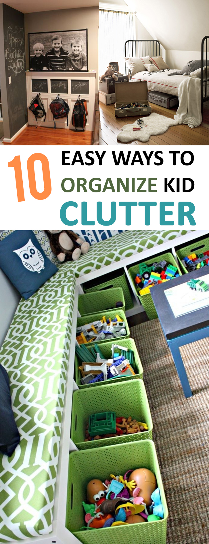 10 Easy Ways to Organize Kid Clutter