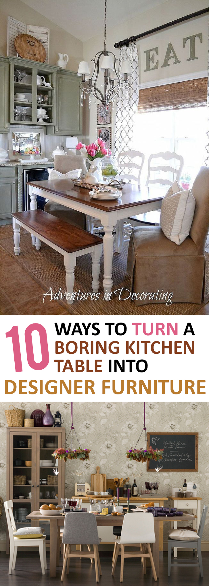 10 Ways to Turn a Boring Kitchen Table into Designer Furniture