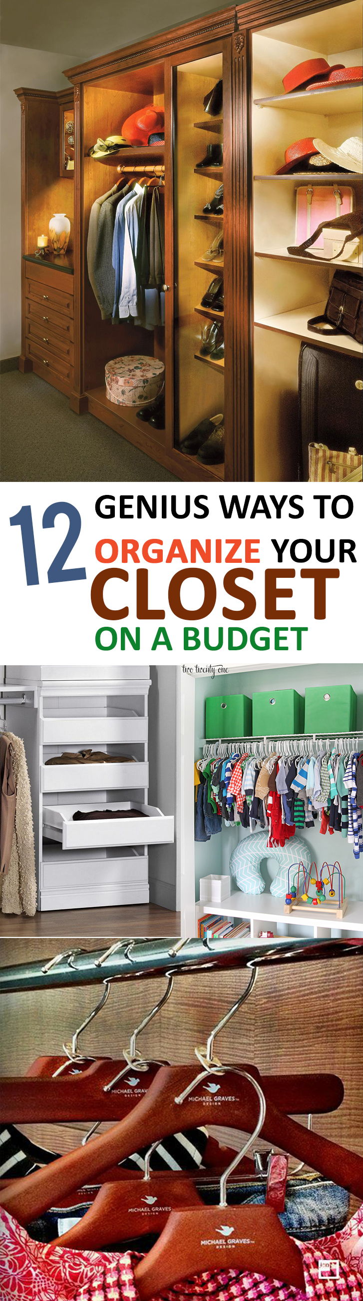 12 Genius Ways to Organize Your Closet on a Budget - Sunlit Spaces