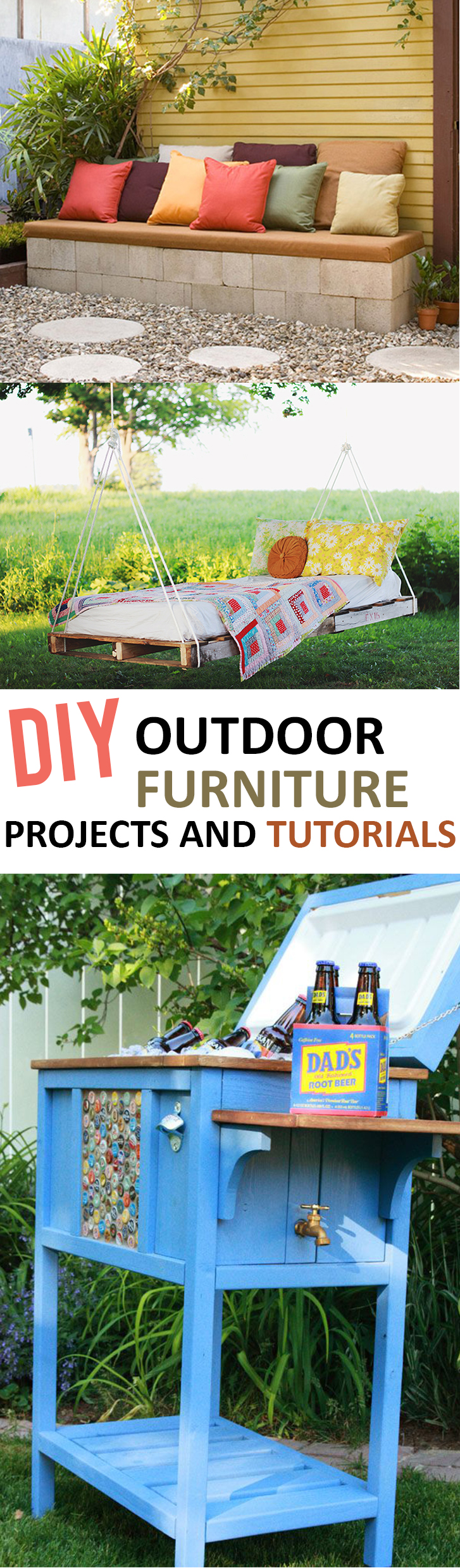 Outdoor, outdoor furniture, DIY outdoor furniture, outdoor living, outdoor DIY, gardening hacks, outdoor décor, porch décor, outdoor entertainment, outdoor activities