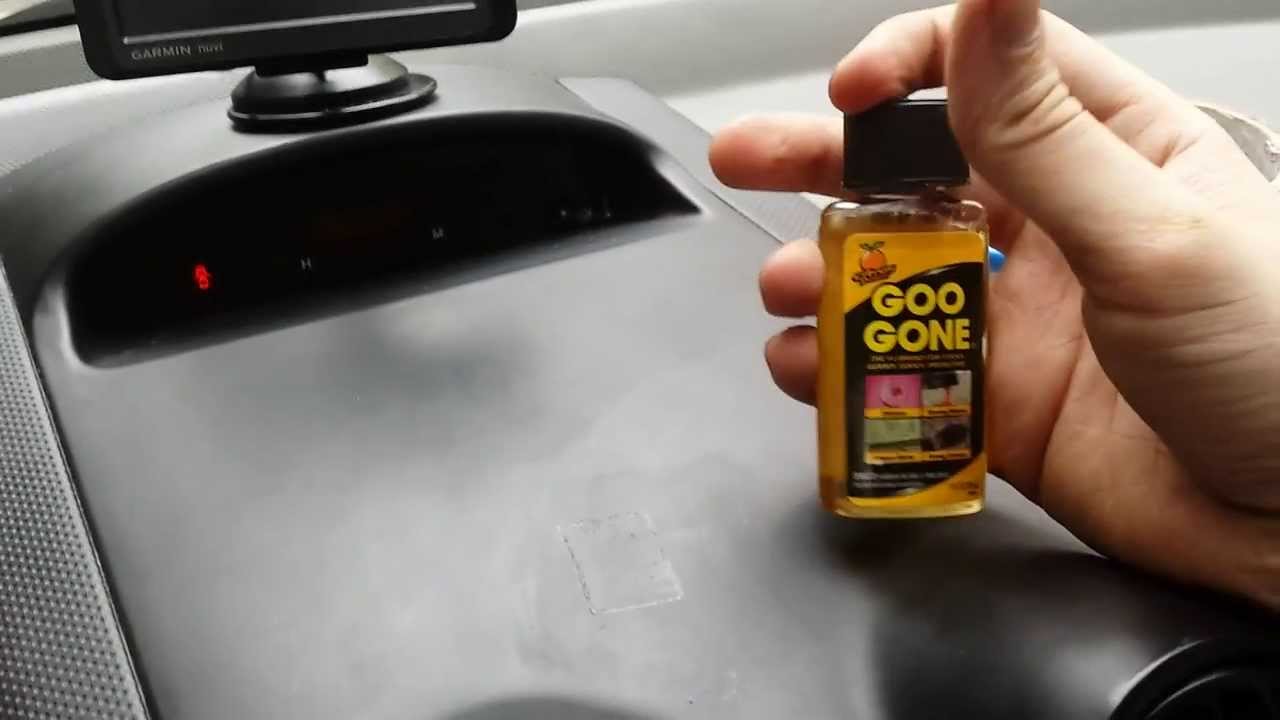 Goo Gone on Car Dashboard 