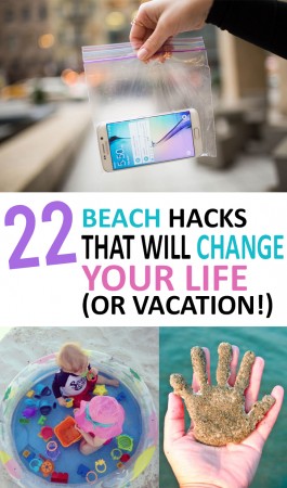 summer, summer projects, beach hacks, beach tips, things to pack at the beach, summer diy, summer activities, pool hacks, camping tricks