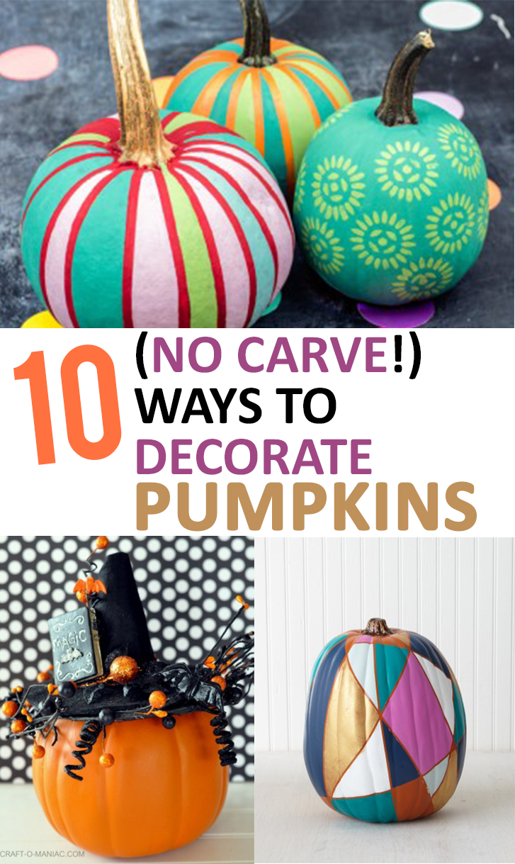10 No Carve Ways to Decorate Pumpkins