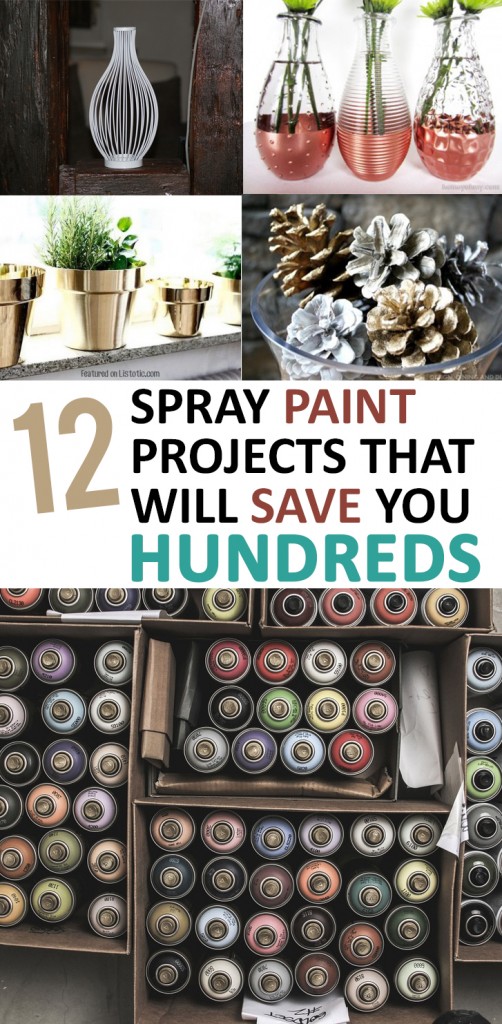 Spray paint projects, DIY projects, DIY home decor, popular pin, spray paint hacks, frugal DIY projects, DIY tutorials. 