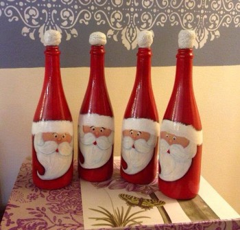 Christmas, Christmas decor, wine bottle repurpose projects, DIY Christmas decor, popular pin, holiday decor. 