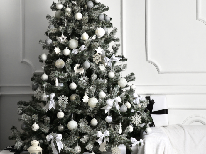 Black and White Christmas Tree