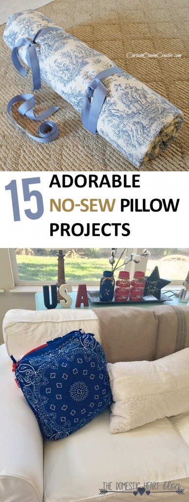 15 Adorable No-Sew Pillow Projects