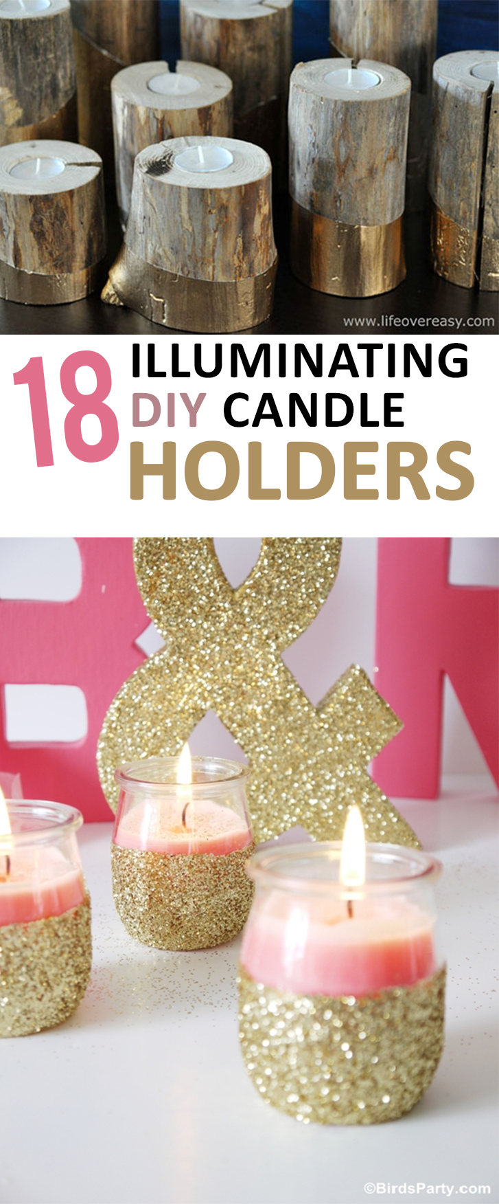 44+ DIY Candle Holder Ideas - Making Joy and Pretty Things