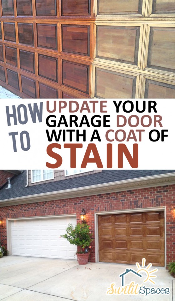 How to Update Your Garage Door With a Coat of Stain - Sunlit Spaces