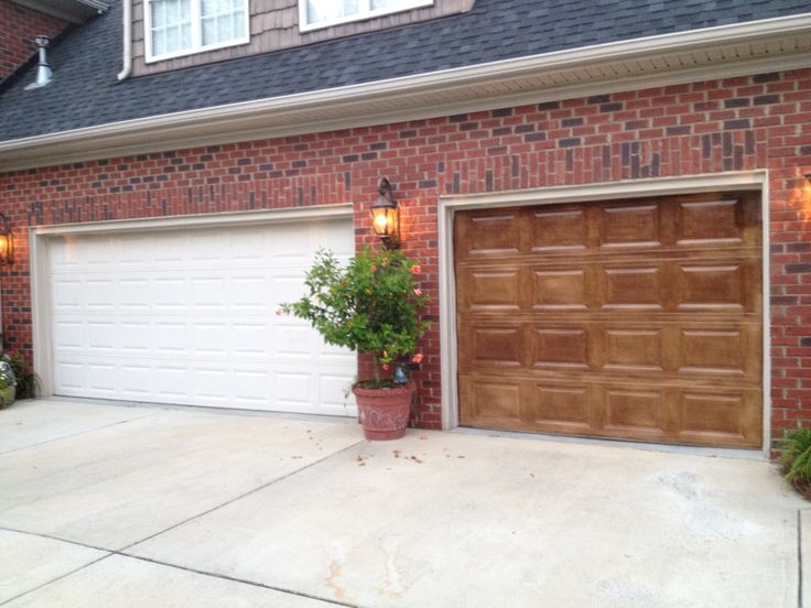 How To Update Your Garage Door With A Coat Of Stain Sunlit