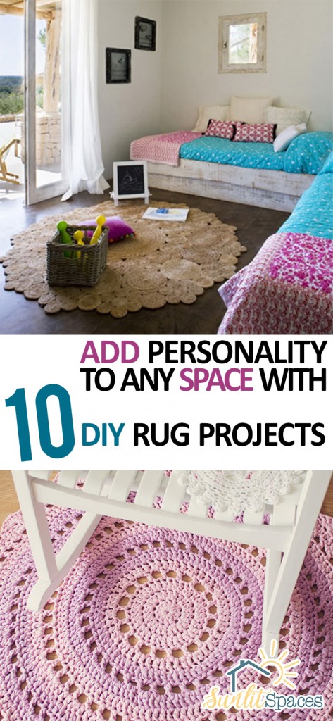 Add Personality to Any Space With 10 DIY Rug Projects| DIY Projects, DIY Craft Projects, DIY Rug, How to Make Your Own Rug, Craft Projects, Home Decor Projects, DIY Rugs, Fast Home Improvements, Interior Design, Popular Pin