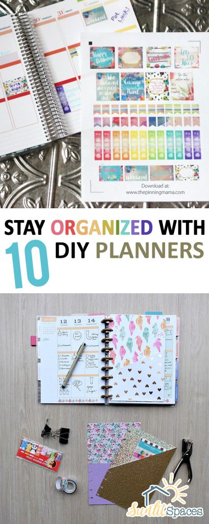 Stay Organized With 10 DIY Planners| DIY Planners, DIY Planner Organization, DIY Planners, Printbales, Printable Projects, DIY Printables, Popular Pin 