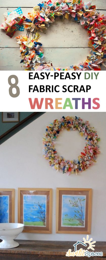 8 Easy-Peasy DIY Fabric Scrap Wreaths| Fabric Scraps Ideas, Fabric Scrap Projects, Fabric Scraps, Fabric Scrap Projects No Sew, DIY Wreath, DIY Wreath Front Door #FabricScrapsIdeas #FabricScrapsProjects #FabricScraps #DIYWreathFrontDoor