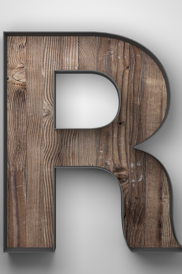 DIY wood letters-rustic