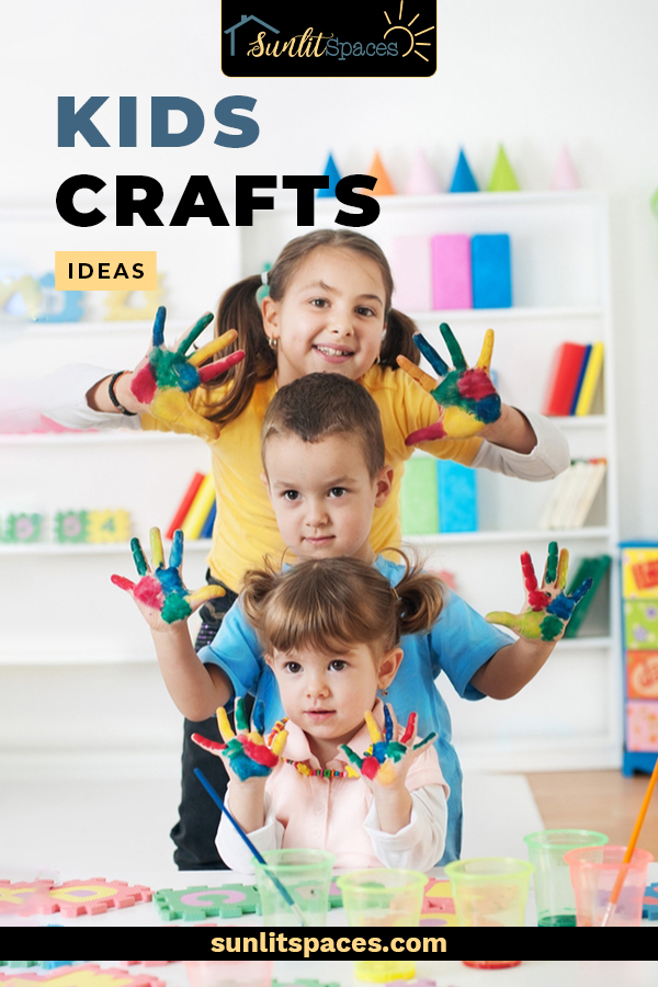 Going crazy with the kids wanting something to do to overcome the boredom of being home? Make this a fun time with some kids crafts to keep them busy and their minds stimulated. #sunlitspacesblog #kidscrafts #craftideasforkids