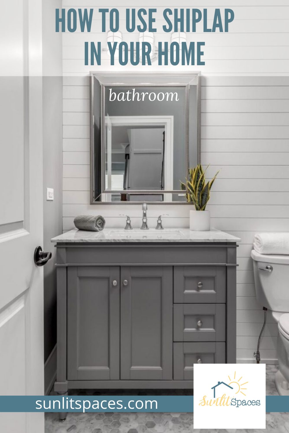 How to use shiplap in your home, in every room, and in some unexpected ways. Shiplap has a special appeal, and you don't have to live in a farmhouse to make it yours! #sunlitspacesblog #howtouseshiplapinyourhome 