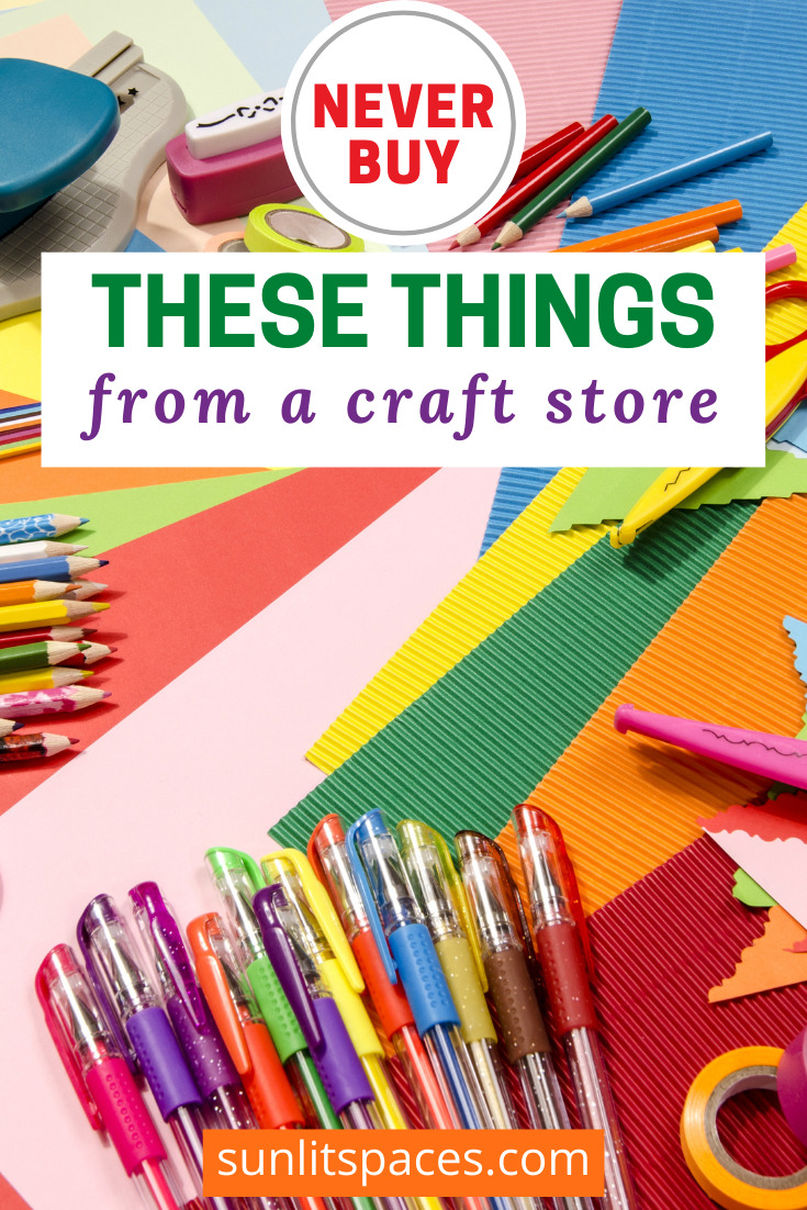 Sunlitspaces.com will help you find the perfect space with DIYs, crafts, and more! Before you get into your next project, spend your money in the right places. Check out these things you should never buy at a craft store!