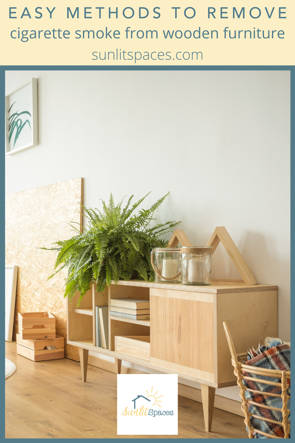 Sunlitspaces.com has the best ideas to help you design and execute a perfect living space! Find creative ways to make your place feel like home. Get rid of that horrible smell with these solutions for removing cigarette smoke from wood furniture.