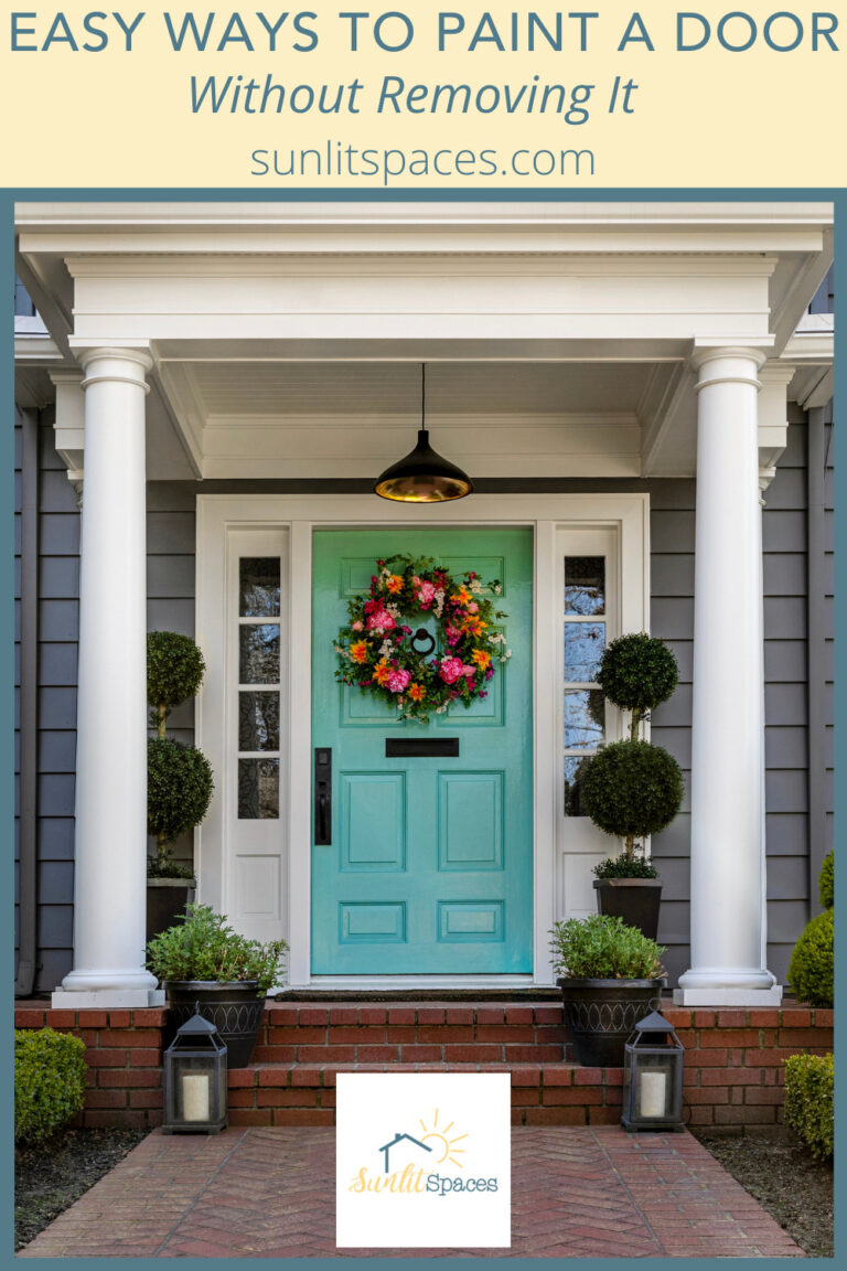 How to Paint a Front Door without Removing It - DIY - Sunlitspaces.com