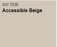 Accessible Beige by Sherwin Williams paint sample 