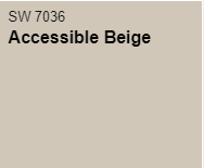  Accessible Beige von Sherwin Williams Farbprobe 