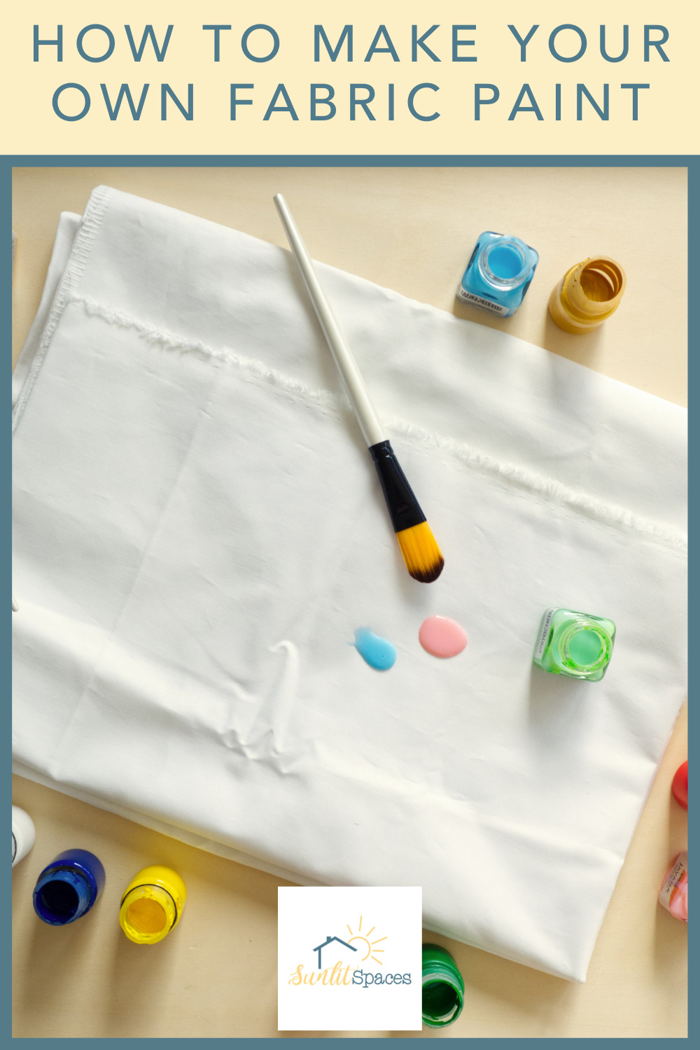 Fabric Medium How To Turn Acrylic Paints Into Fabric Paints Sunlit 