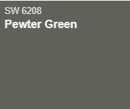 Pewter Green Paint by Sherwin Williams paint sample 