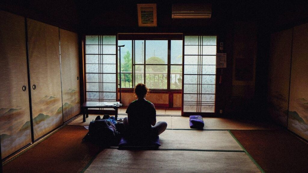 Japanese home décor can involve creating a space for meditation